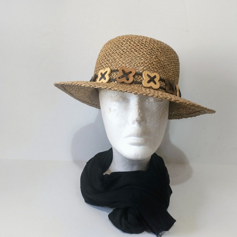 Summer 100% Straw Sun Visor Hat
